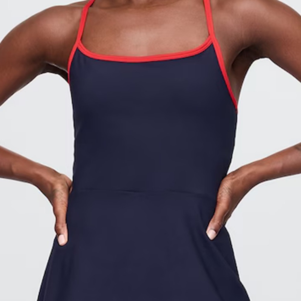 Gapfit high rise power full length leggings and peplum racerback top - Picture 3 of 10